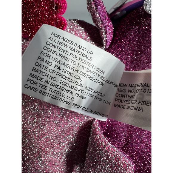 TeeTurtle The Original Reversible Axolotl Plushie Pink Purple Sparkle NEW - Picture 11 of 15